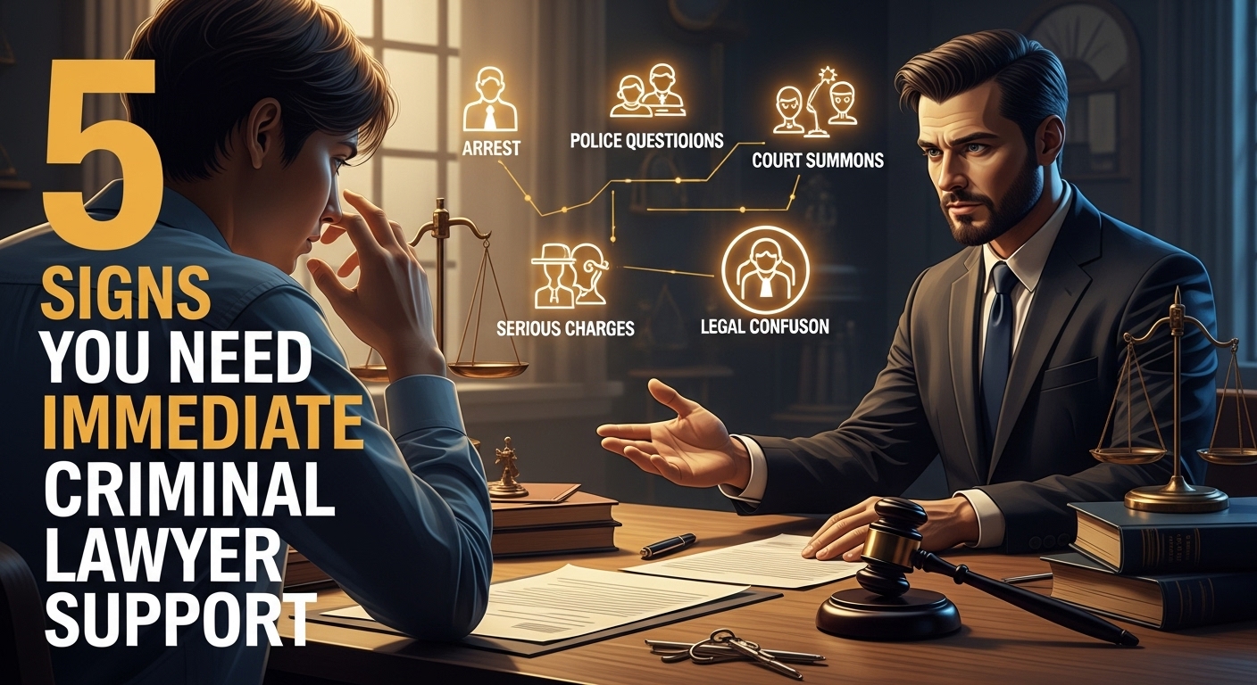 5 Signs You Need Immediate Criminal Lawyer Support