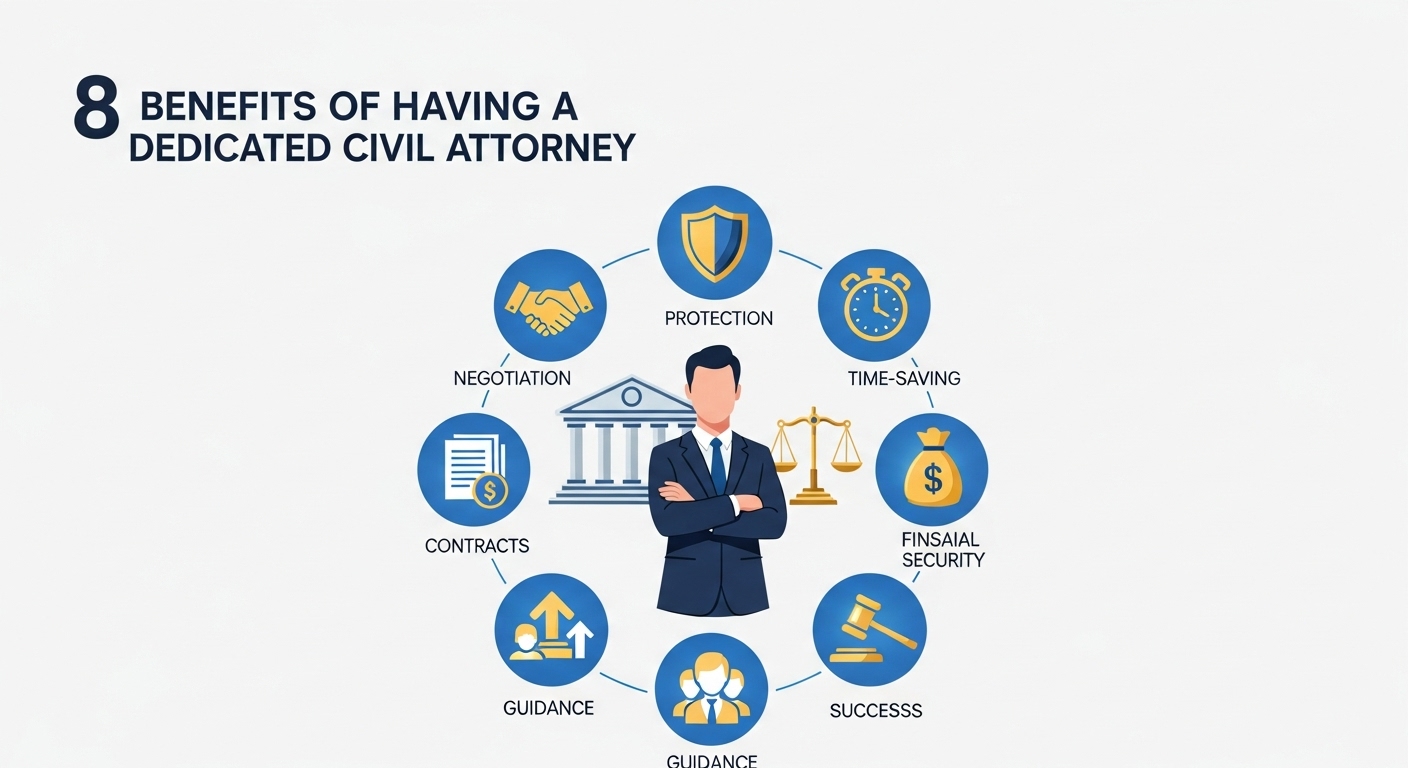 8 Benefits of Having a Dedicated Civil Attorney