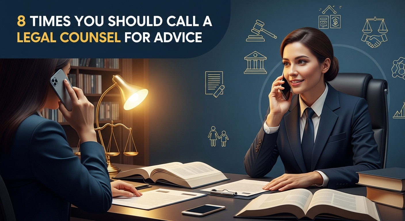 8 Times You Should Call a Legal Counsel for Advice